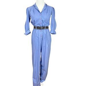 Vintage 90’s Byer Too! Blue Button Down Cotton Blend Jumpsuit S